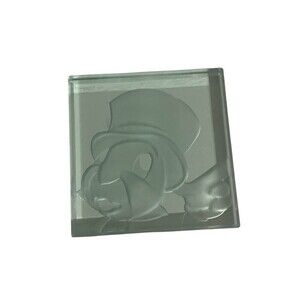 Disney Robert Guenther RARE Jiminy Cricket  Etched Glass Paperweight